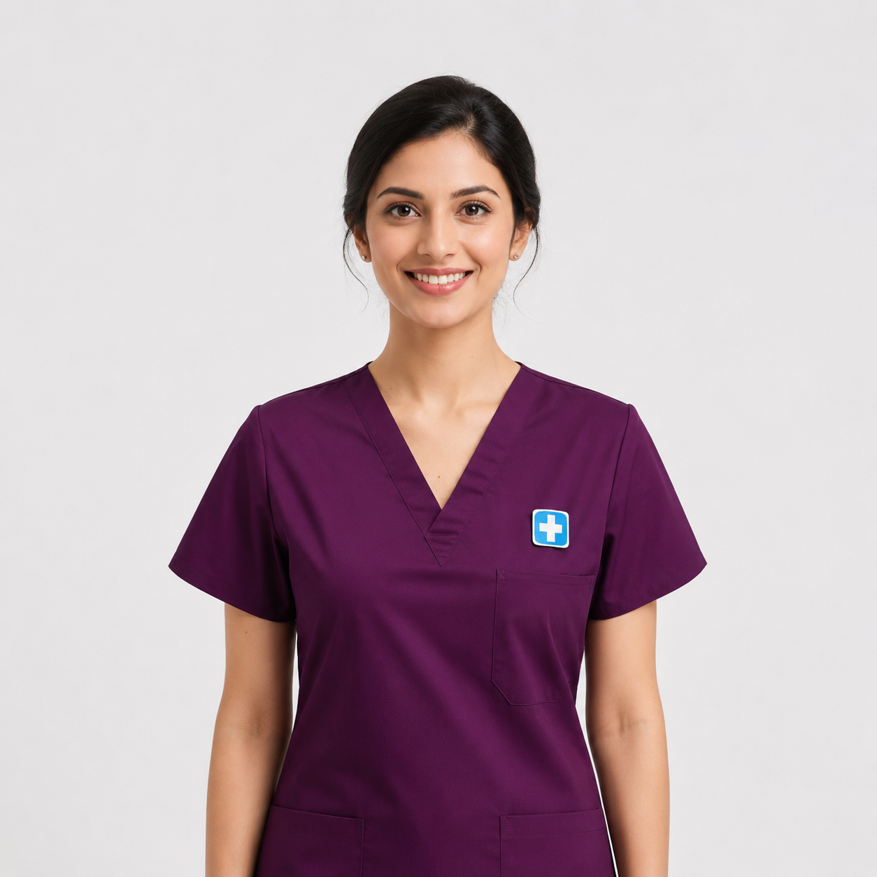 Wine Color Scrub Suit