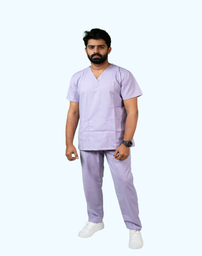 Lavender Scrub Suit Male