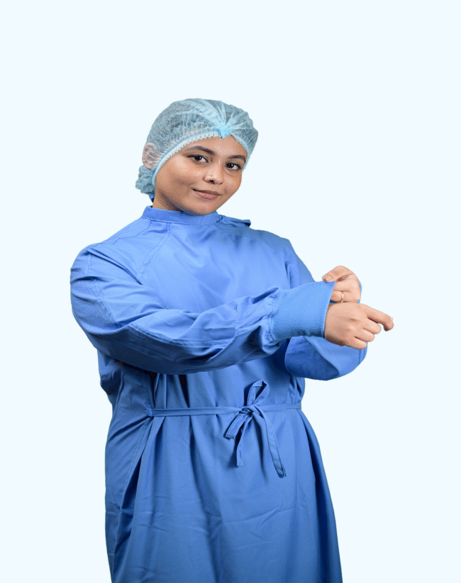 Surgeon's Gown Blue Female - Image 3