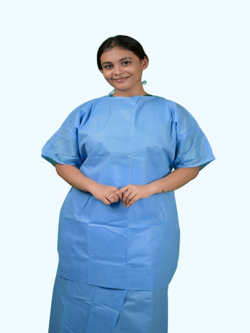 Disposable Patient's Gown Blue Female