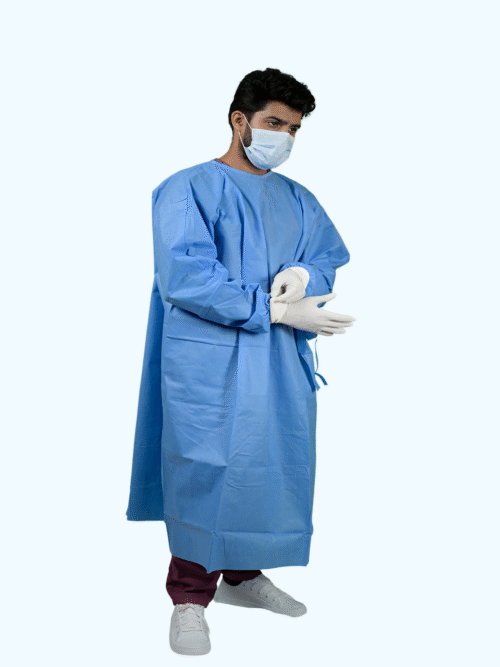 Disposable Surgeon's Gown Blue Male