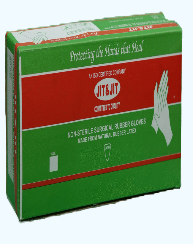 JIT & JIT Non-Sterile Surgical Rubber Gloves 25 Pcs
